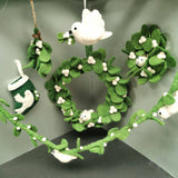 Handmade Felt Biodegradable Mistletoe Sprig Christmas