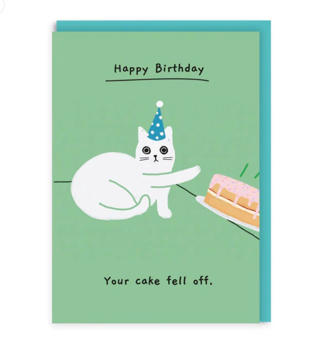 Your Cake Fell Off Birthday Card