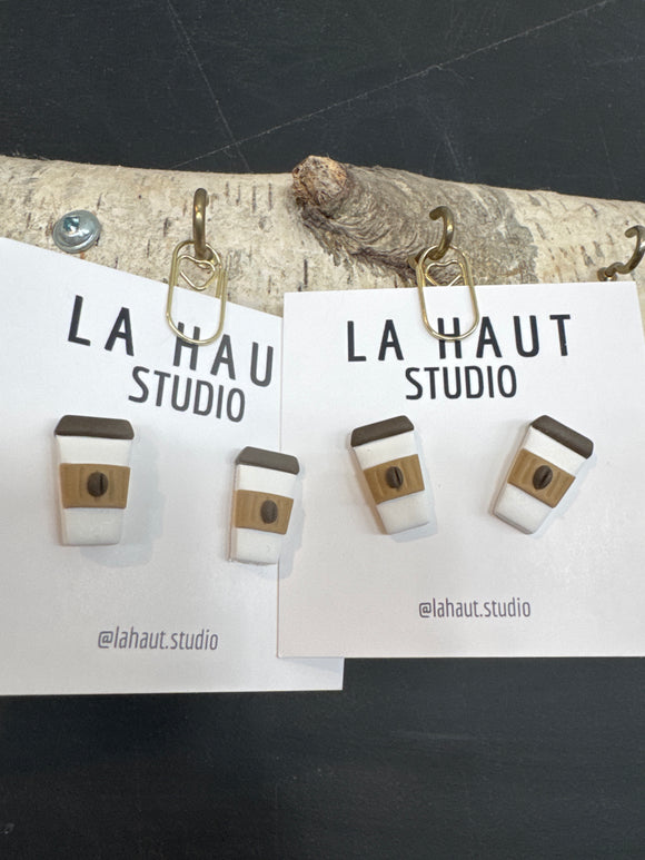Coffee Cup Studs - La Haut