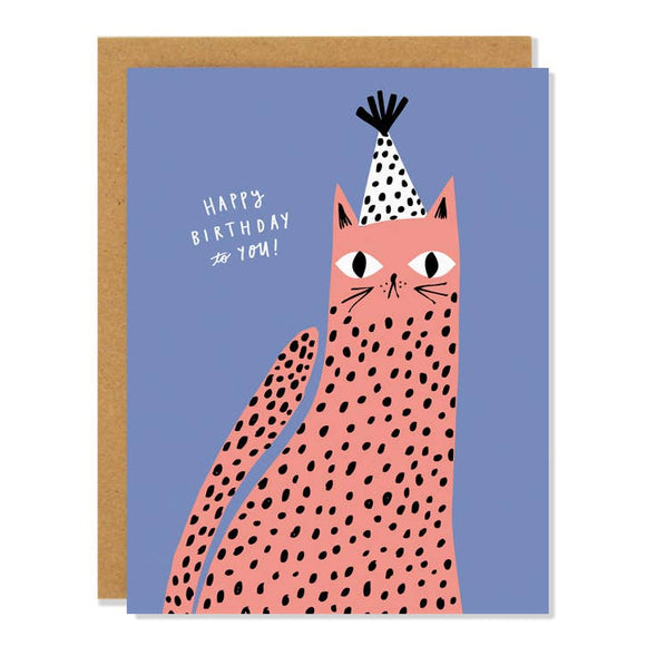 Spotted Cat - Birthday Card