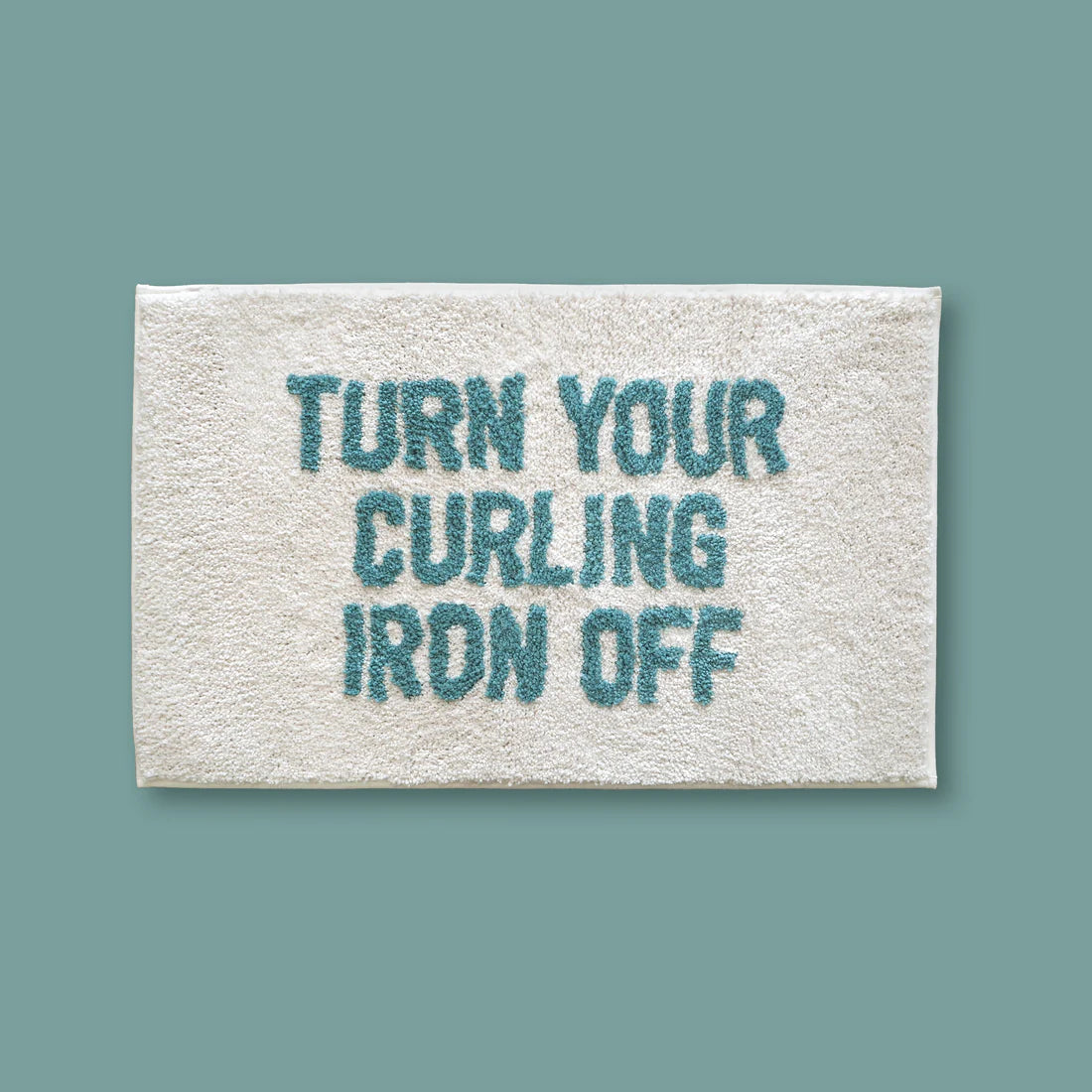 Turn Your Curling Iron Off Bath Mat