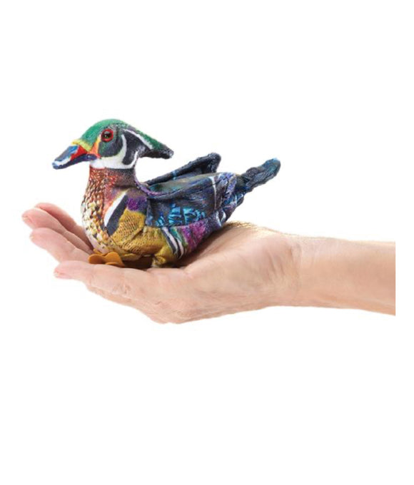 Mini Wood Duck Finger Puppet