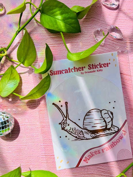 Snail Suncatcher, Window Sticker, Rainbow Maker