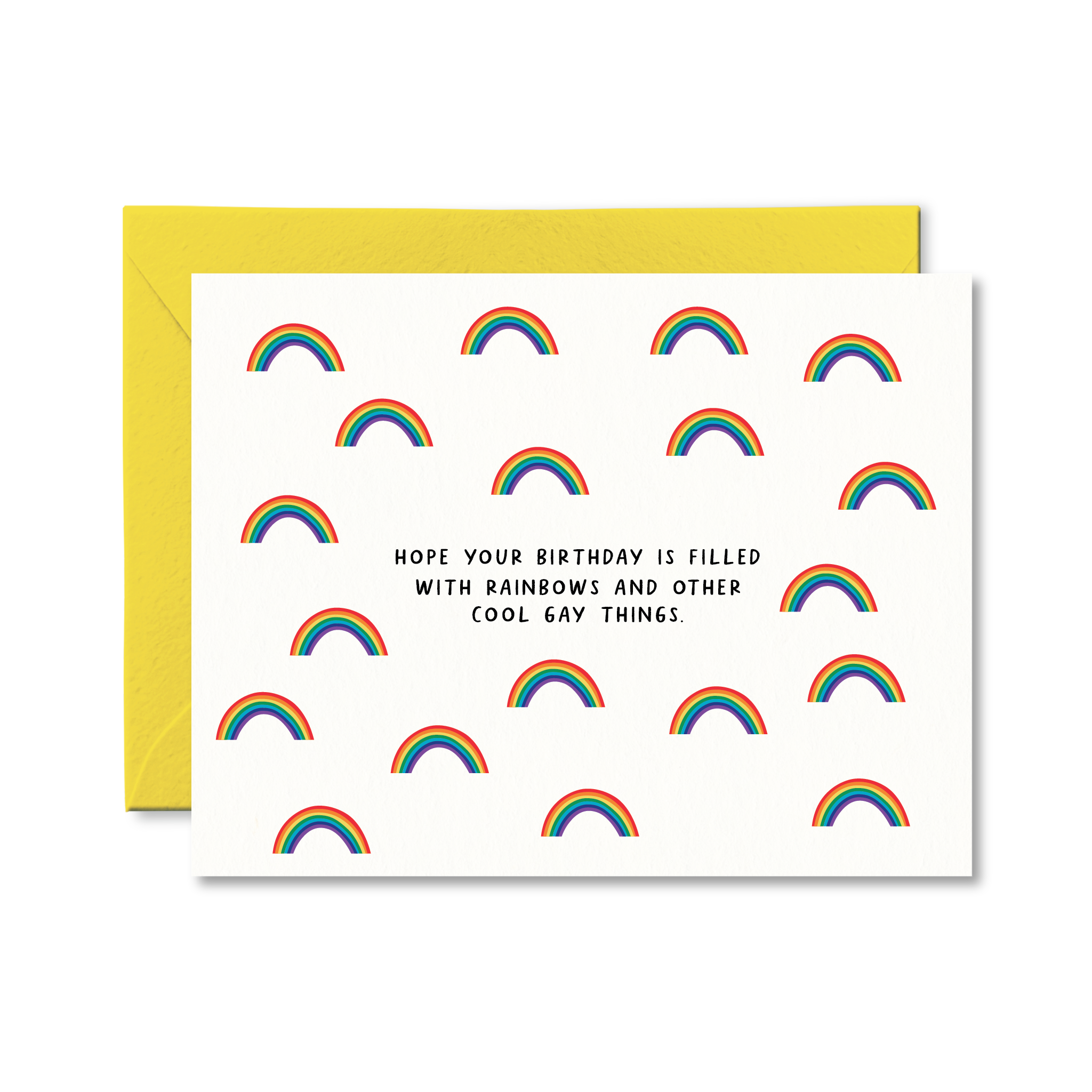 Rainbows And Other Cool Gay Things Birthday Card
