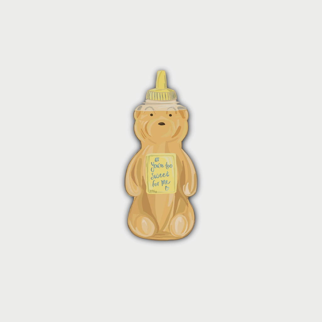 Honey Bear Sticker | Too Sweet | Cute | Retro | Love : Sticker