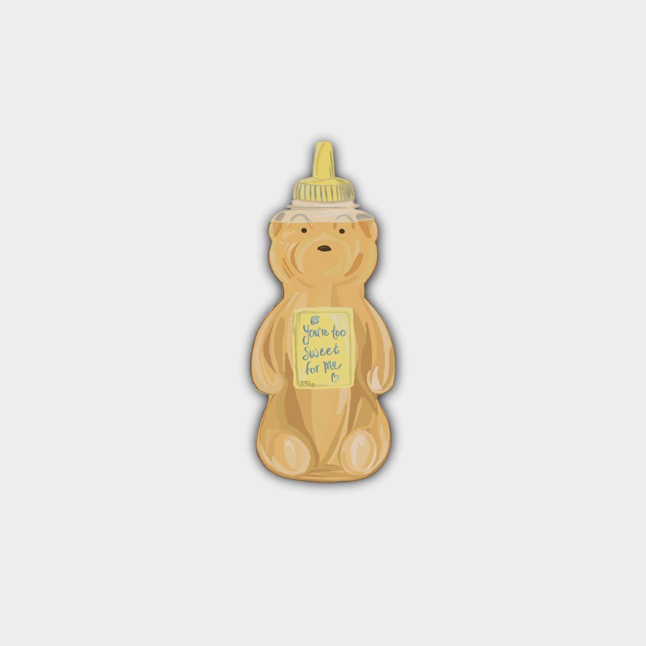 Honey Bear Sticker | Too Sweet | Cute | Retro | Love : Sticker