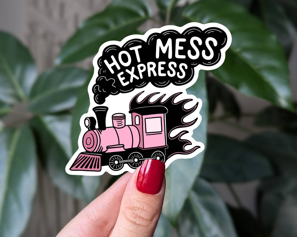 Hot Mess Express Vinyl Sticker, Aesthetic Sticker for Laptop: Loose