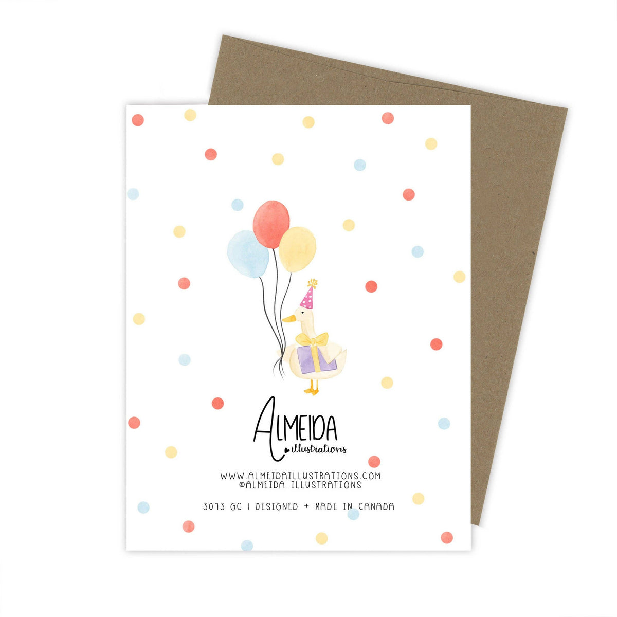 Birthday Silly Goose Card: White