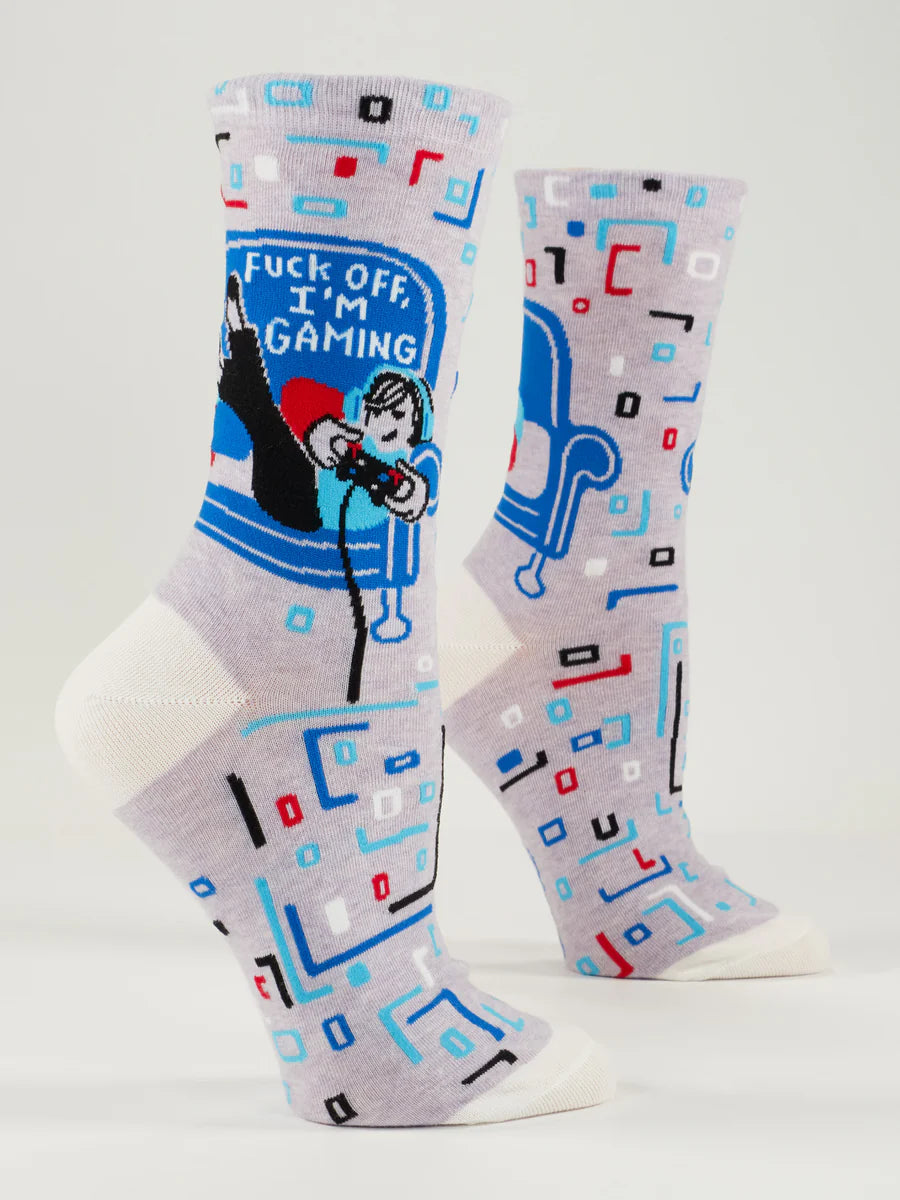 Fuck Off, I’m Gaming Women Crew Socks