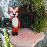 Handmade Felt Biodegradable Christmas Finley Festive Fox Ornament