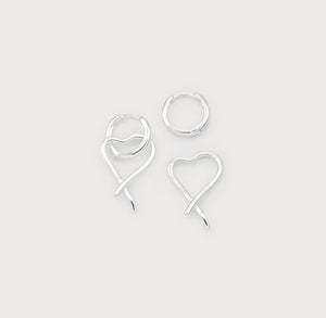 SMALL HEART ON HOOPS 2724-SLV
