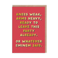 Whatever Eminem Said Card