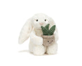 Cream Bunny With Plant