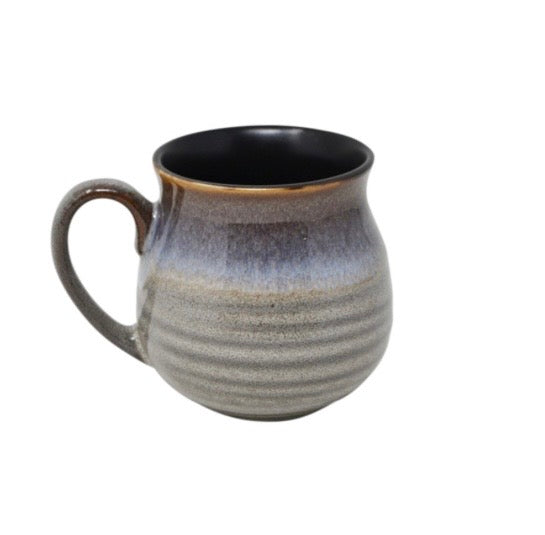 Mug Flared Ceramic Reactive Glazed Grey