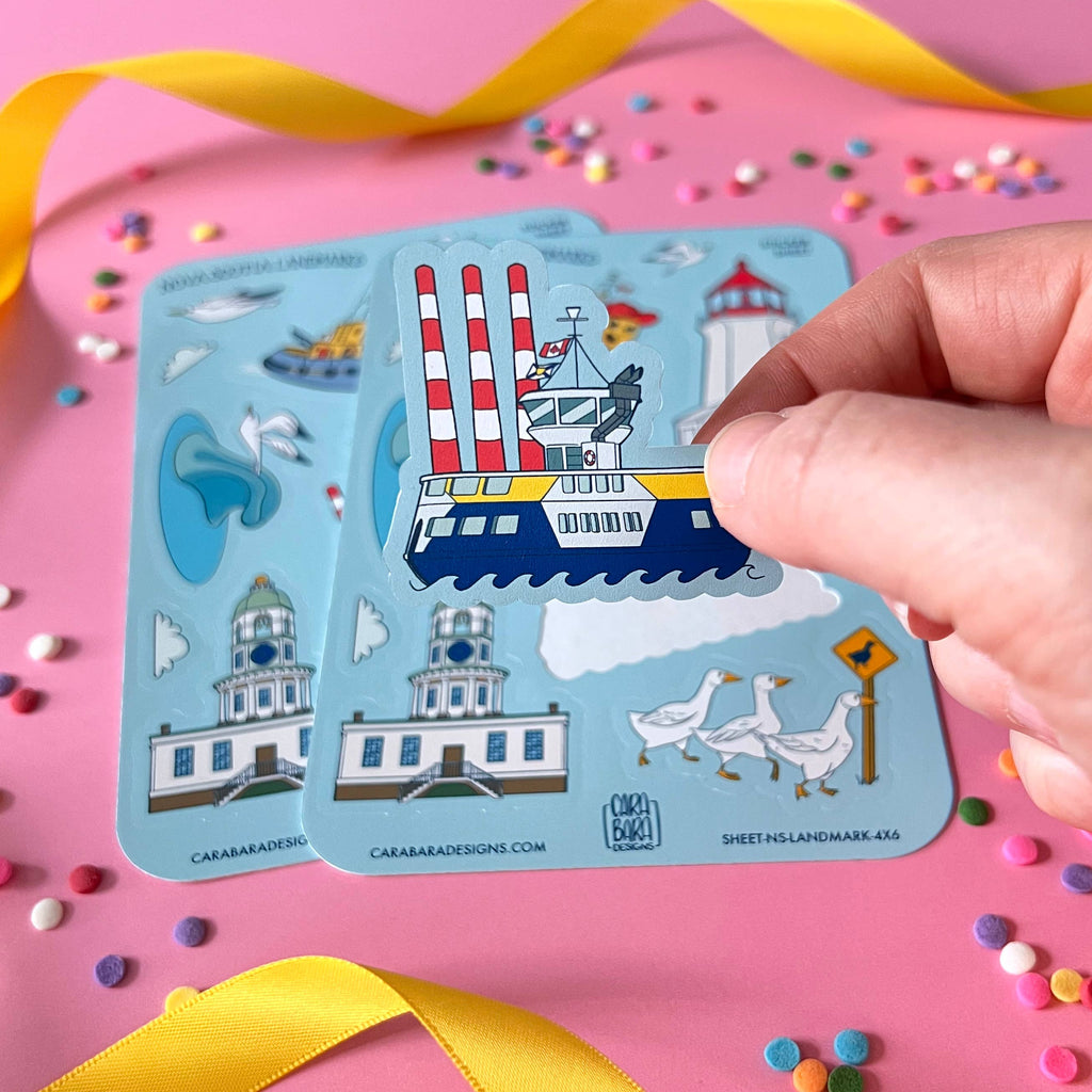 Nova Scotia Landmarks Sticker Sheet