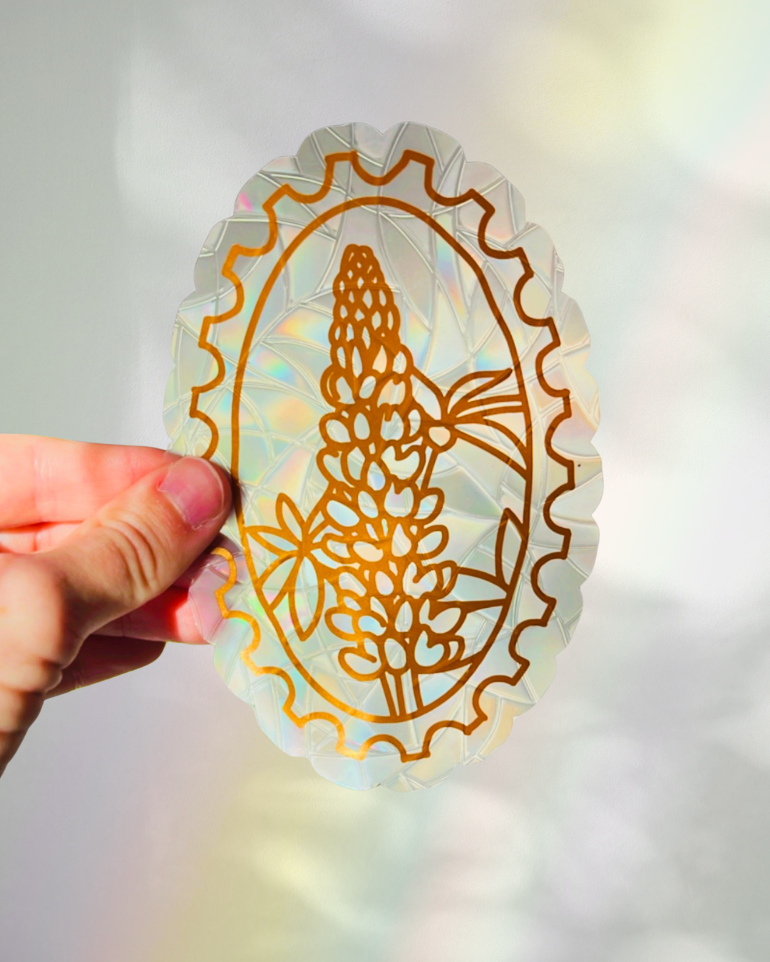 Lupins Suncatcher Sticker | Wildflower Window Cling | Gift
