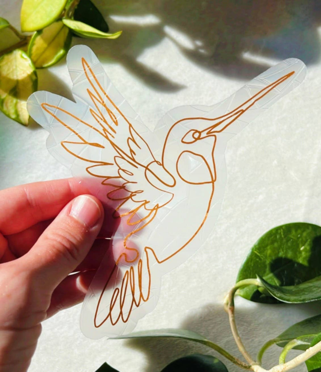 Hummingbird Suncatcher | Window Cling | Rainbow Sticker