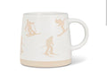 Wide Base Mug with Skiers