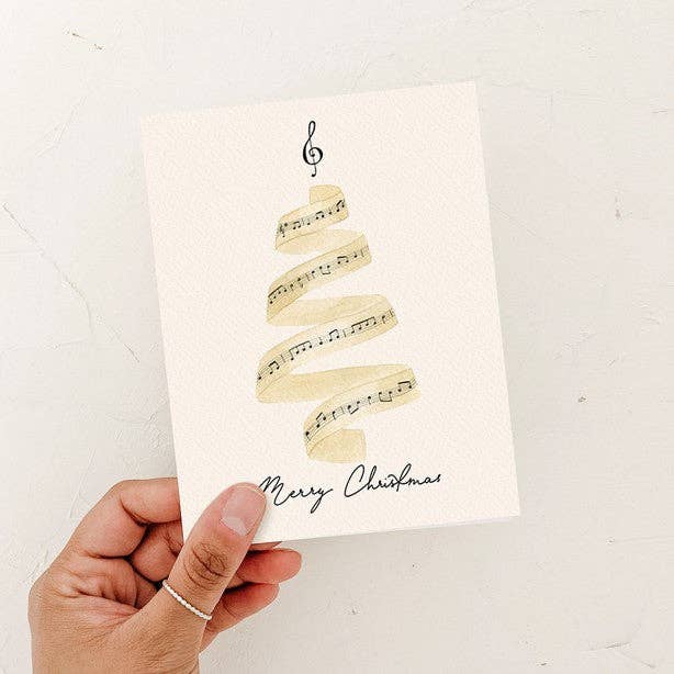 Musical Tree Merry Christmas Card