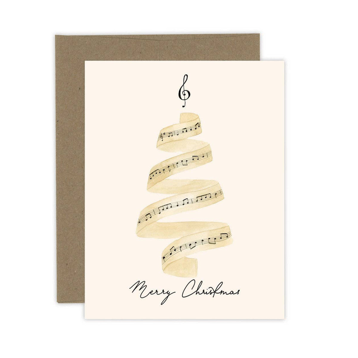 Musical Tree Merry Christmas Card