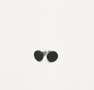 Black Wooden Circle Earrings - 2001 BLK