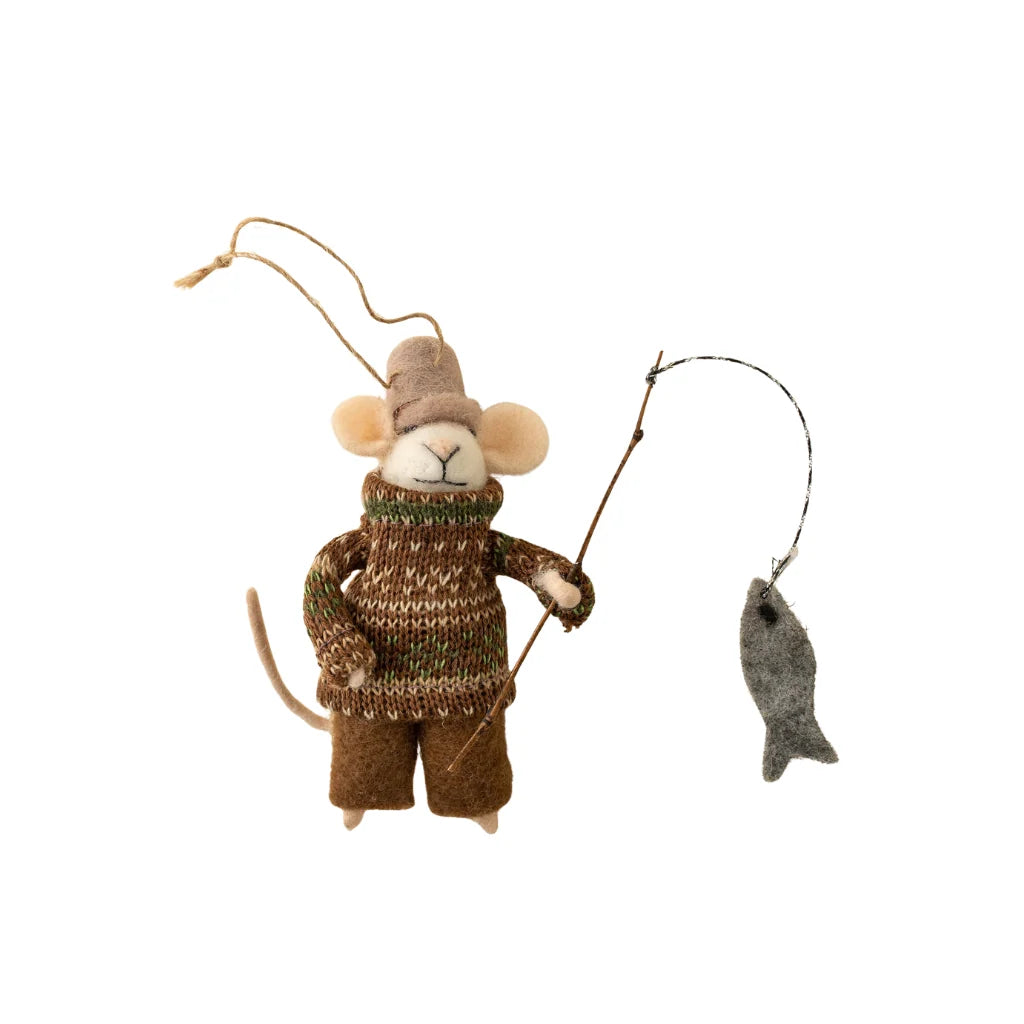 Fisherman Frank Mouse Ornament