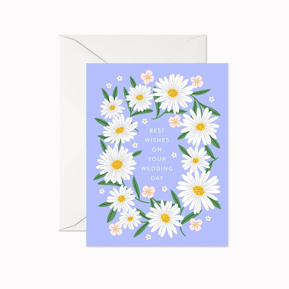 Best Wishes Wedding Daisies | Greeting Card