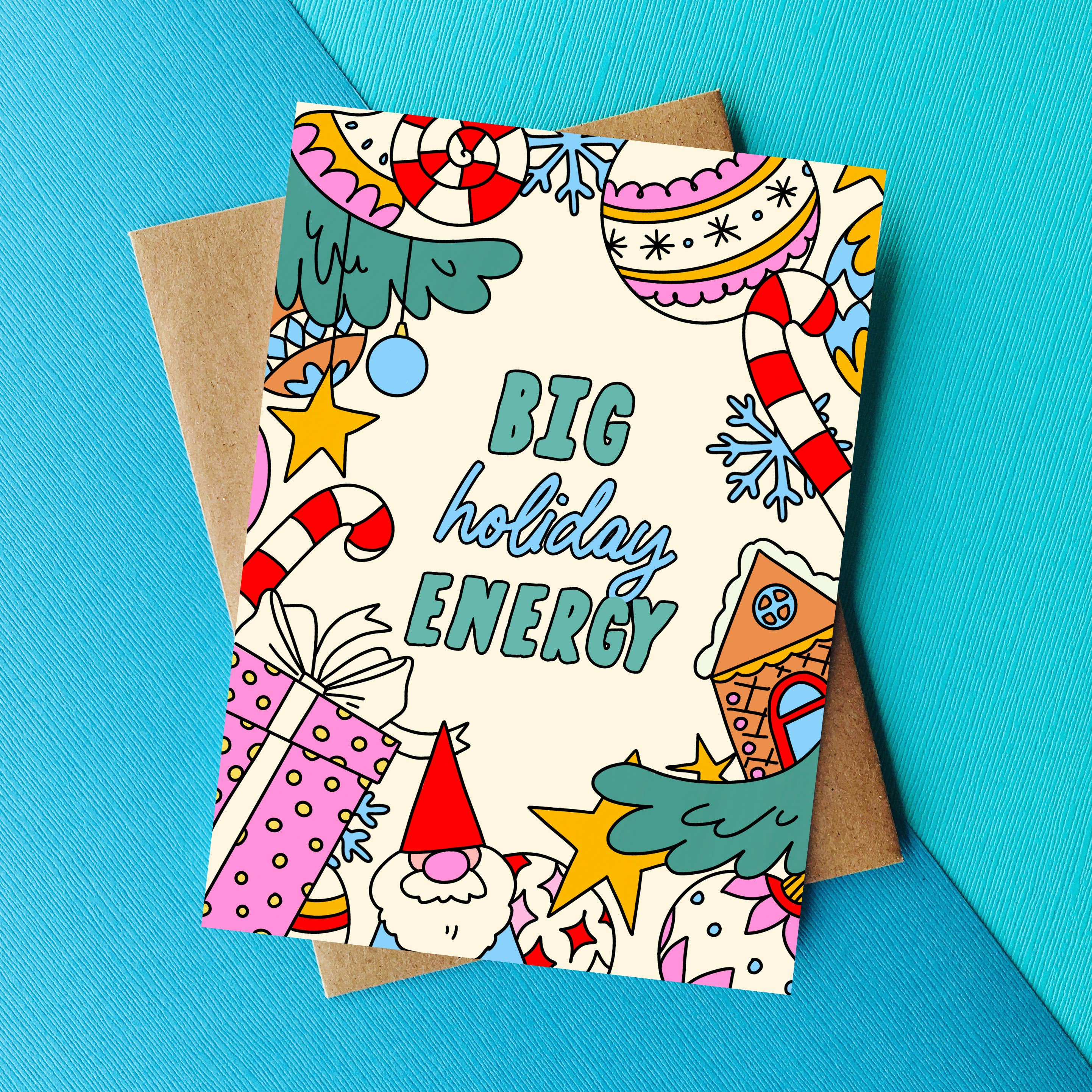 Big Holiday Energy Funny Christmas Card
