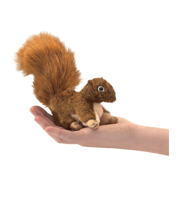 Mini Squirrel Red Finger Puppet