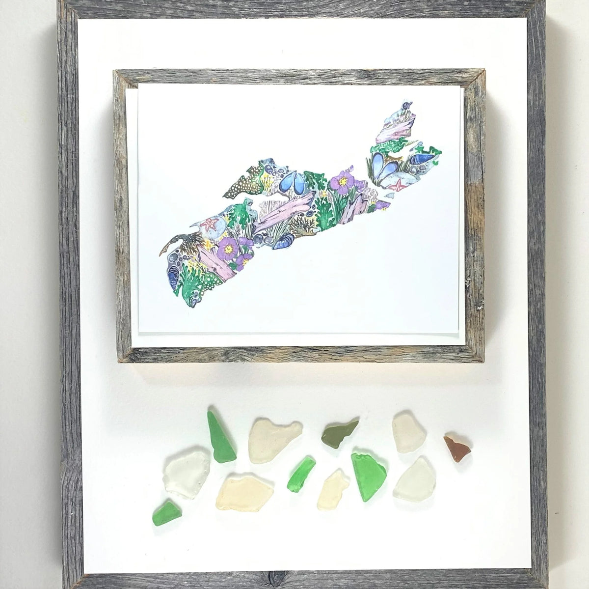 Nova Scotia Shoreline with Beach Rose CARD - Sarah Duggan