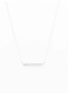 Mini Crystal On Bar Pendant Necklace - 1607