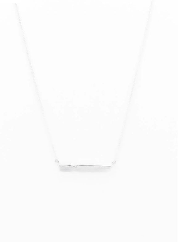 Mini Crystal On Bar Pendant Necklace - 1607