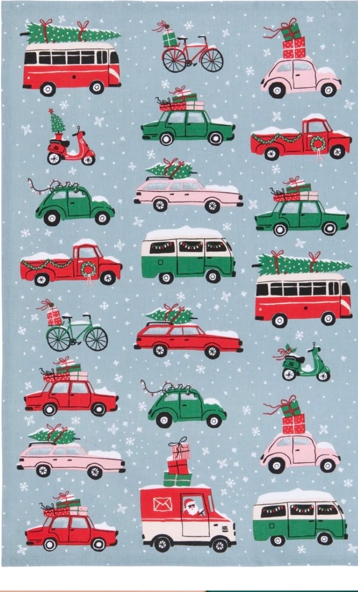 Holiday Traffic Christmas Dishtowel
