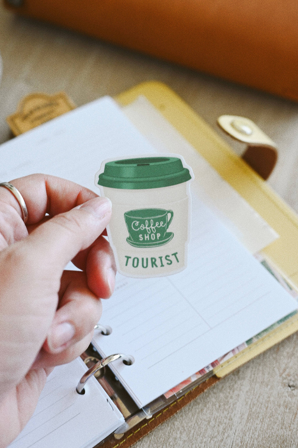 Coffee Shop Tourist - Latte Cup Vinyl Sticker