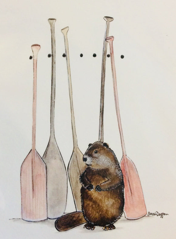 Beaver and paddle - Sarah Duggan
