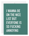 Wanna Be On The Nice List Card