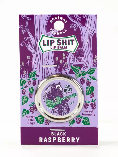Black Raspberry Lip Shit lip balm BlueQ