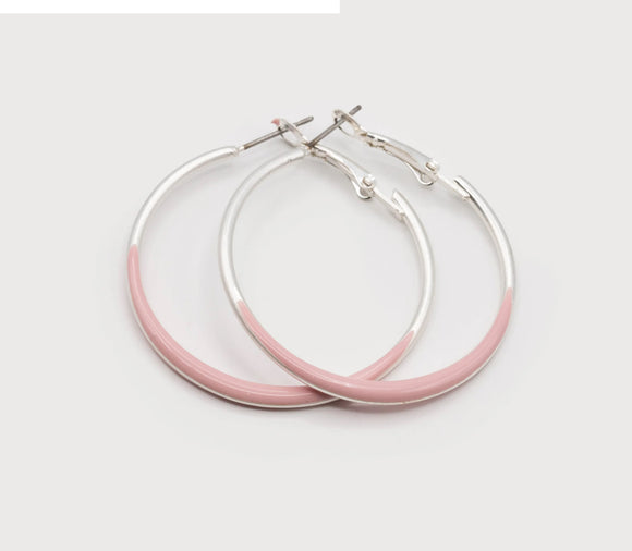 Caracol Pink hoops -2491-SLV
