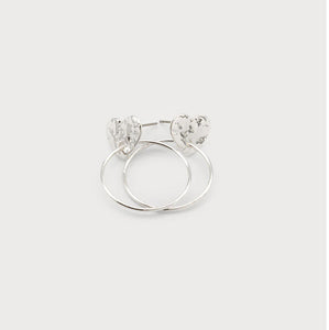 HOOPS THROUGH HAMMERED HEARTS 2657-SLV