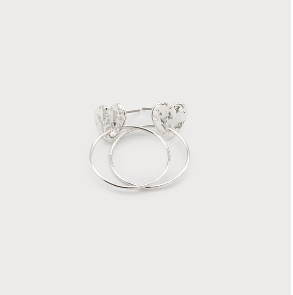 HOOPS THROUGH HAMMERED HEARTS 2657-SLV