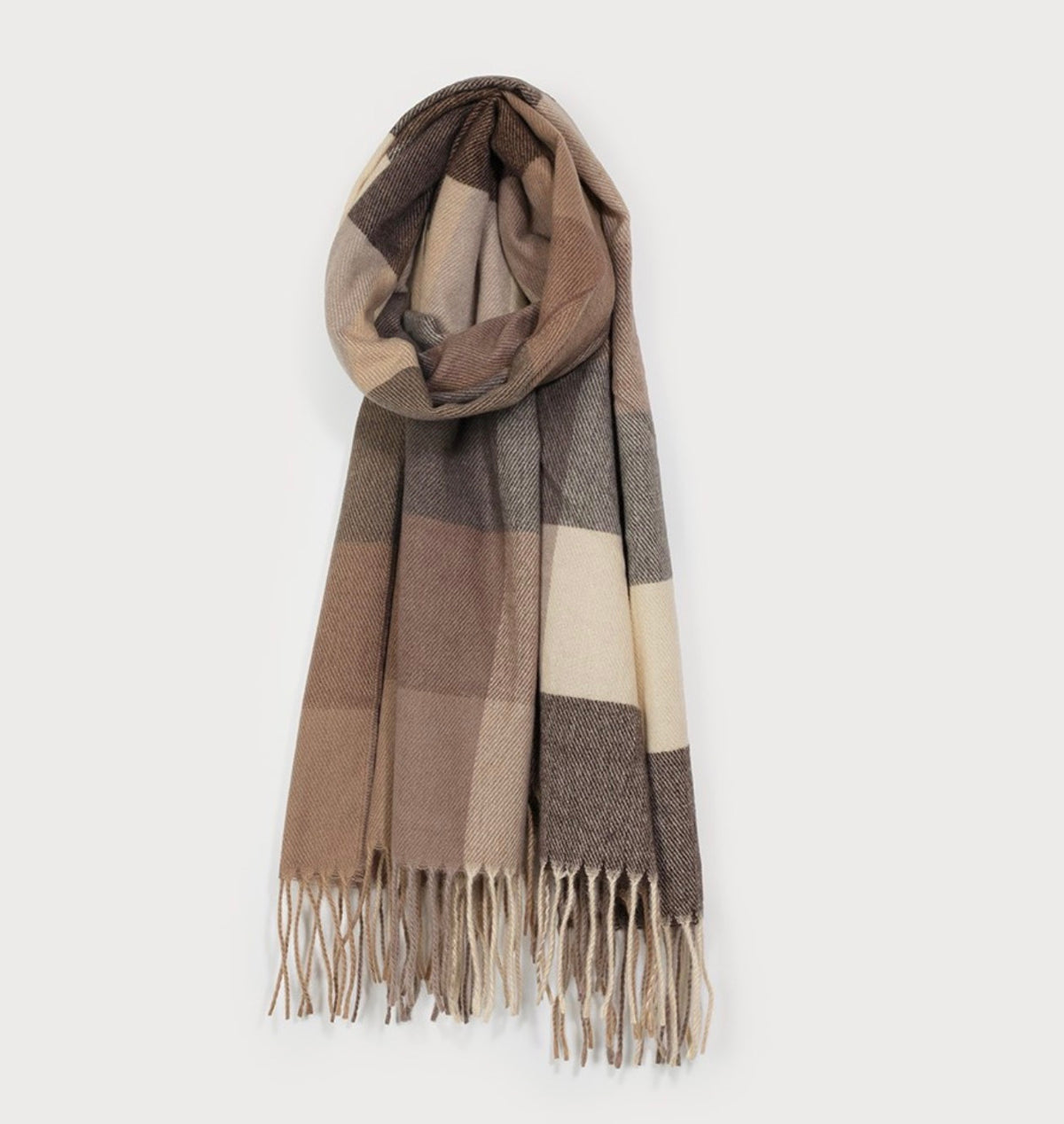 Plaid Pattern Scarf- 6162 BRN