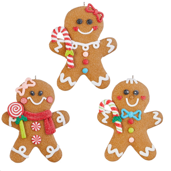 Gingerbread Man Ornament Assorted - Individual