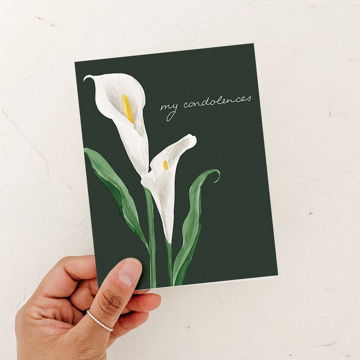 Lily Condolence Card