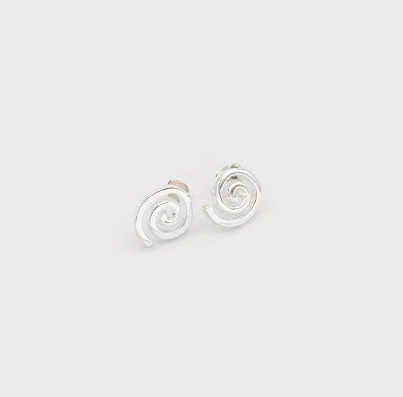 SWIRLED EARRINGS 2721-SLV