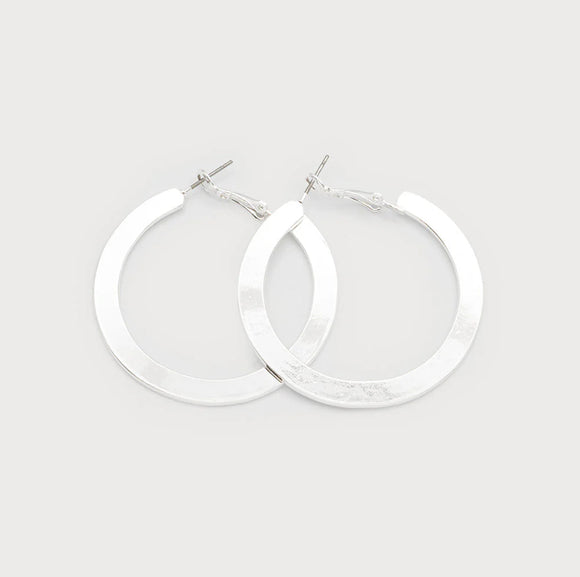 FLAT HOOPS 2693-SLV