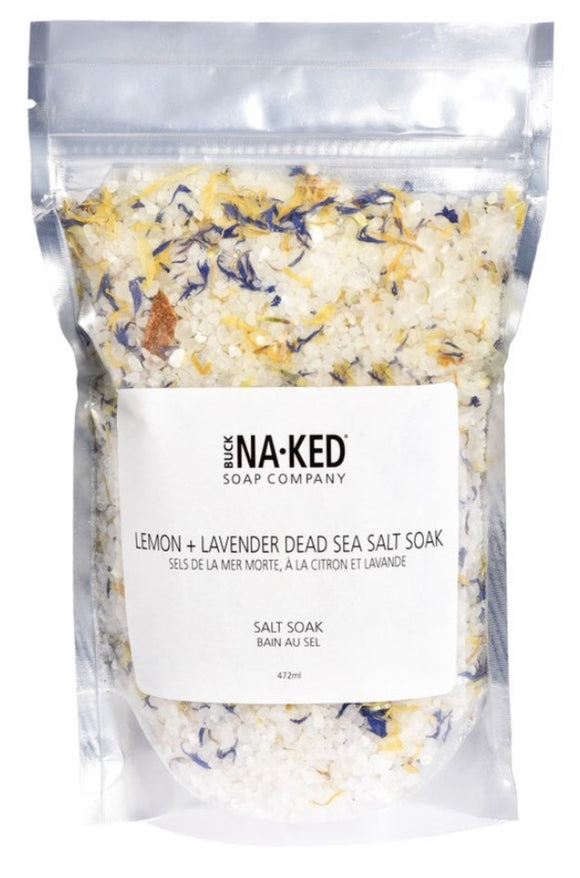 Buck Naked Lemon + Lavender Dead Sea Salt Soak