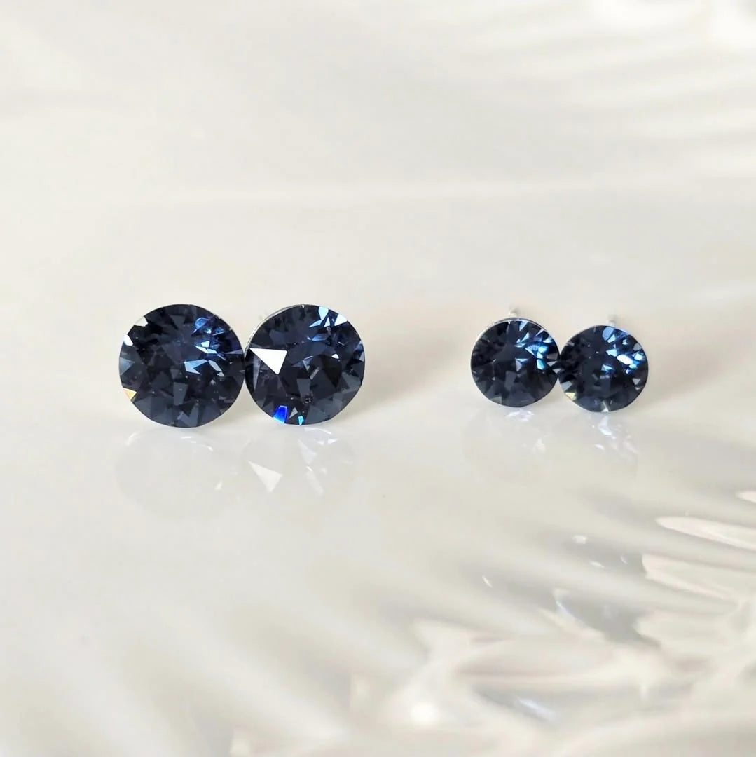 Dark Blue “Midnight” Studs 8mm