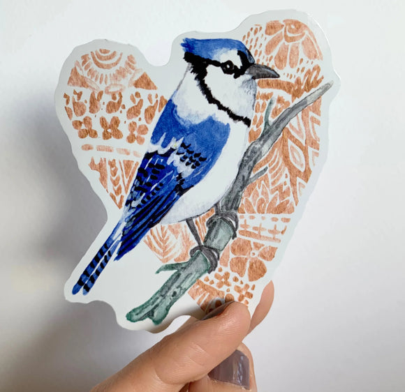 Blue Jay Sticker By Sarah Duggan