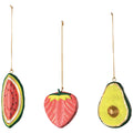Ornament Mache Tutti Frutti - 3 Assorted Styles