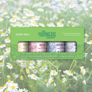 SLEEP WELL Gourmet Honey Gift Set & Gold Honey Spoon